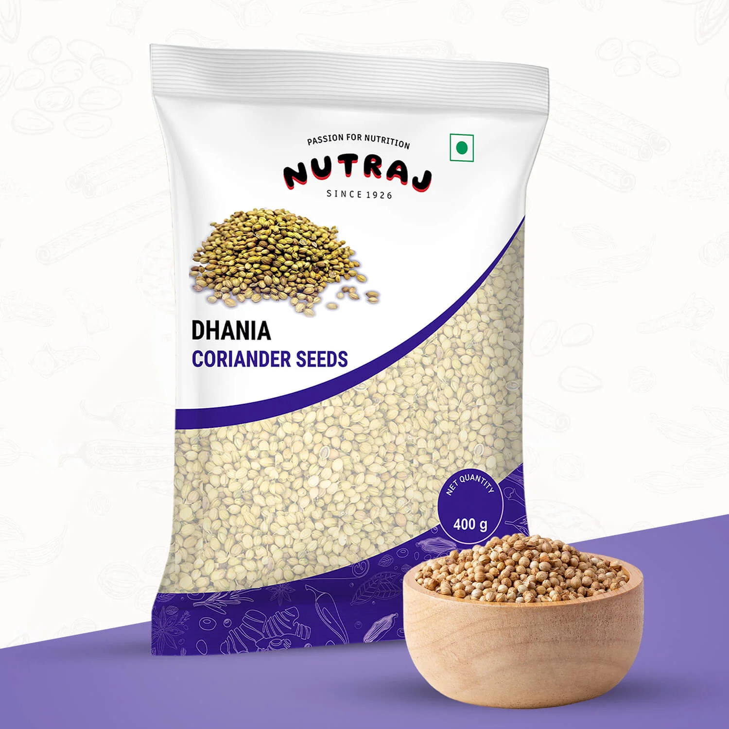 Nutraj Coriander Seeds (Dhaniya) 400gm - Image 2
