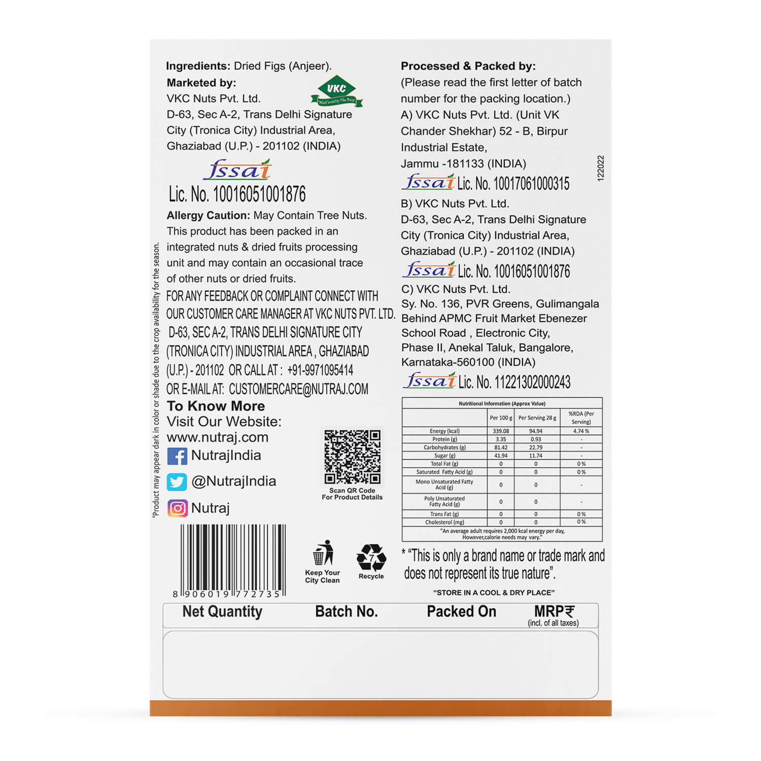 Nutraj Dried Figs 500gm - Image 3