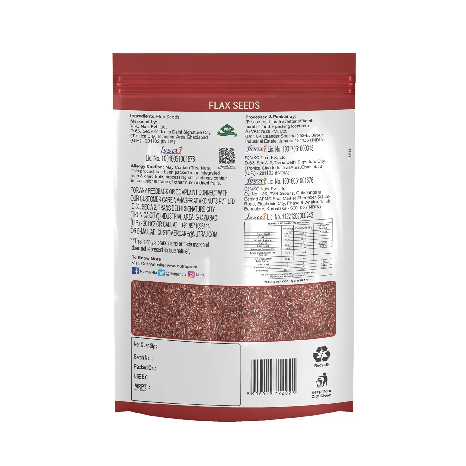 Nutraj Flax Seeds (Alsi Seeds) 200gm - Image 8