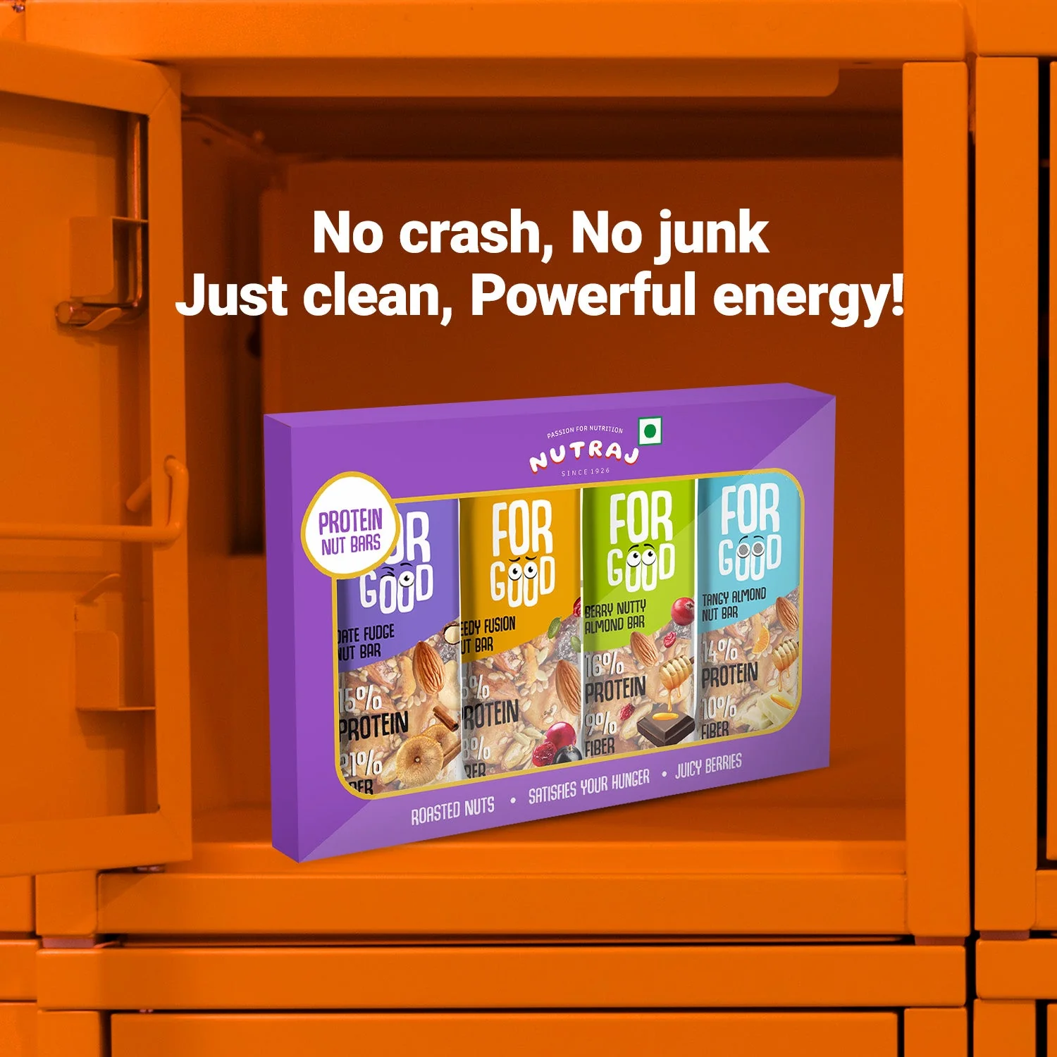 Nutraj For Good Daily Nutrition Protein Energy Nut Bar 100g (25g x 4 Bars) - Image 8