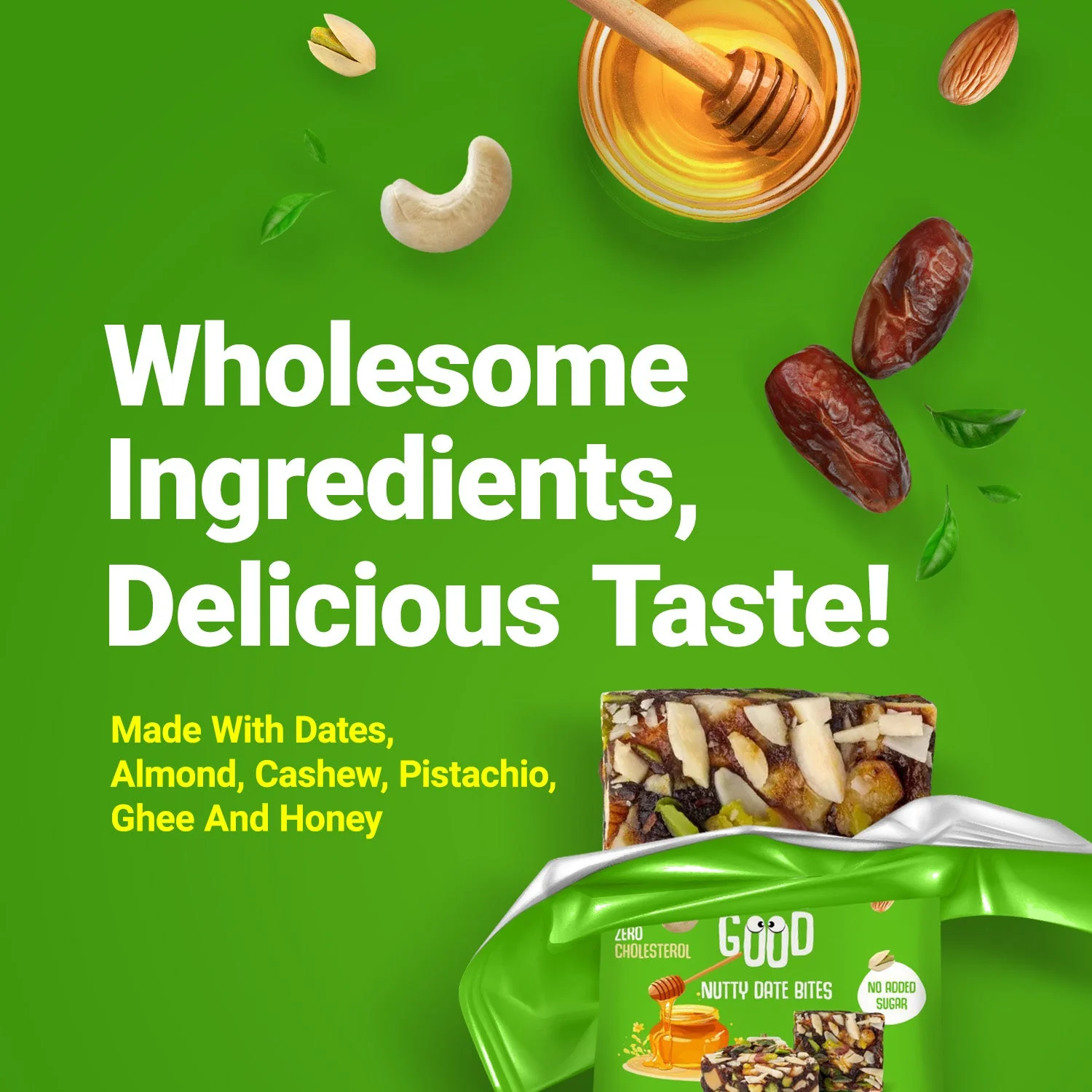 Nutraj For Good Nutty Date Bites 180g (15g x 12 Pieces) - Image 3