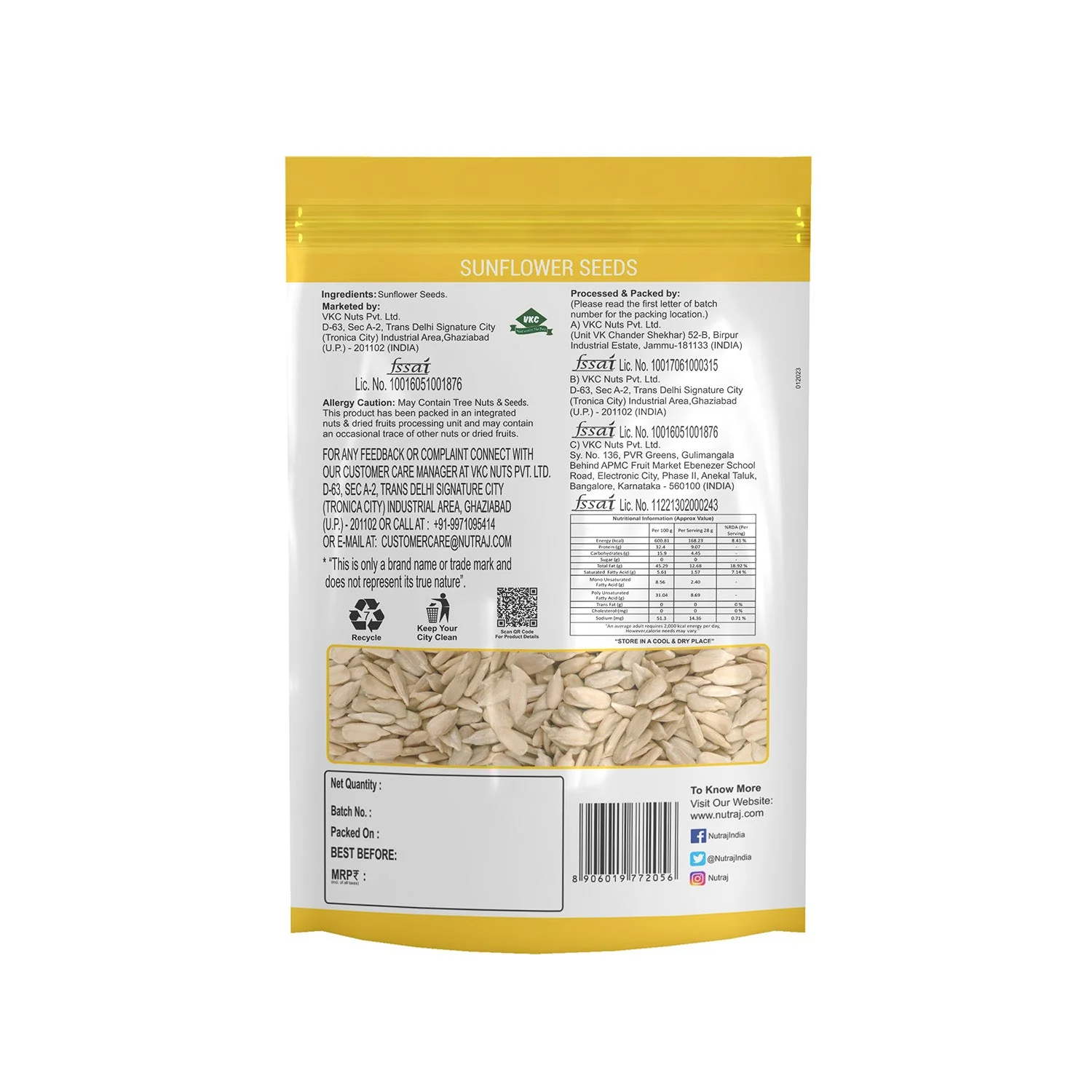 Nutraj Premium Raw Sunflower Seeds (Surajmukhi Seeds) 200gm - Image 4