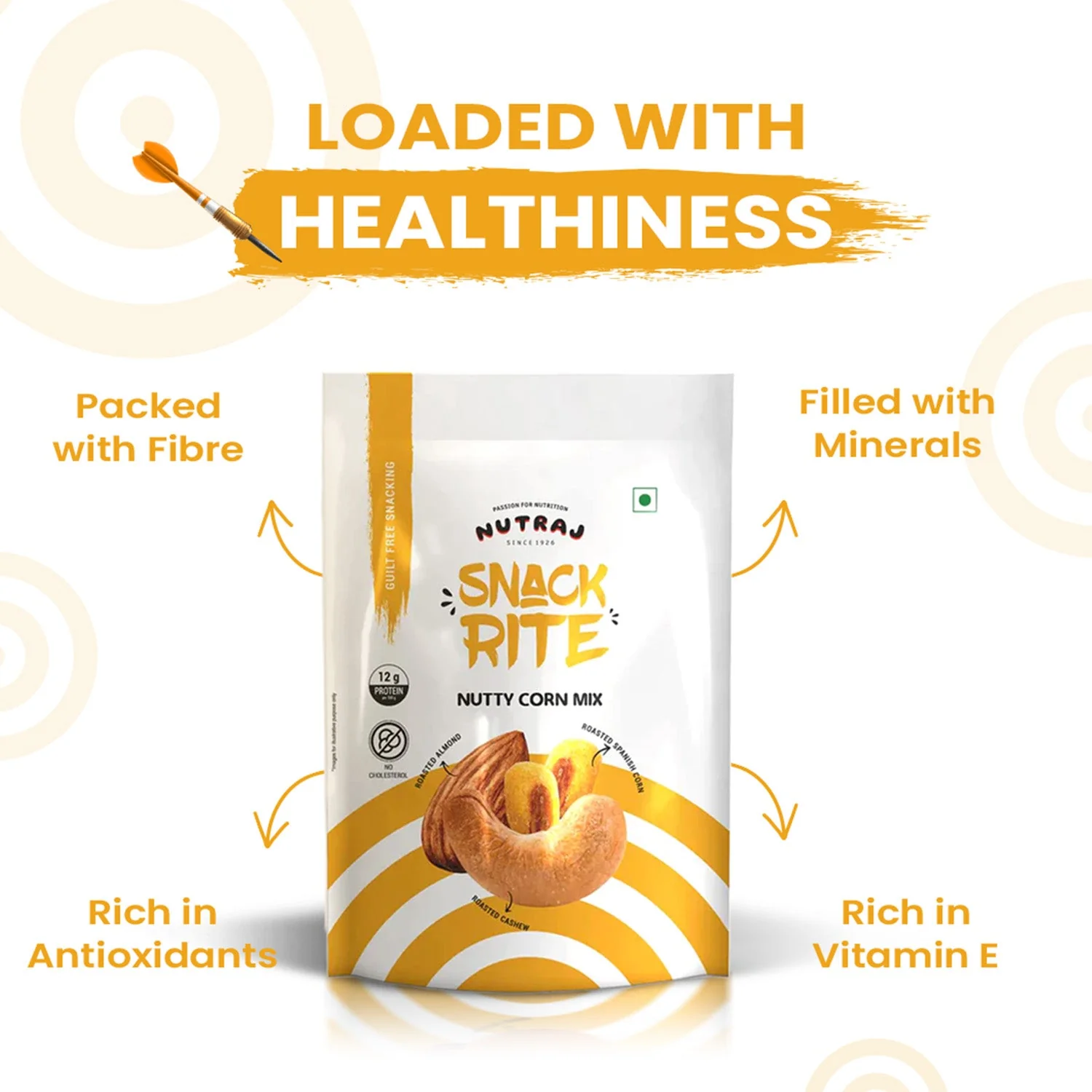 Nutraj Snackrite Nutty Corn Mix 150gm - Image 4