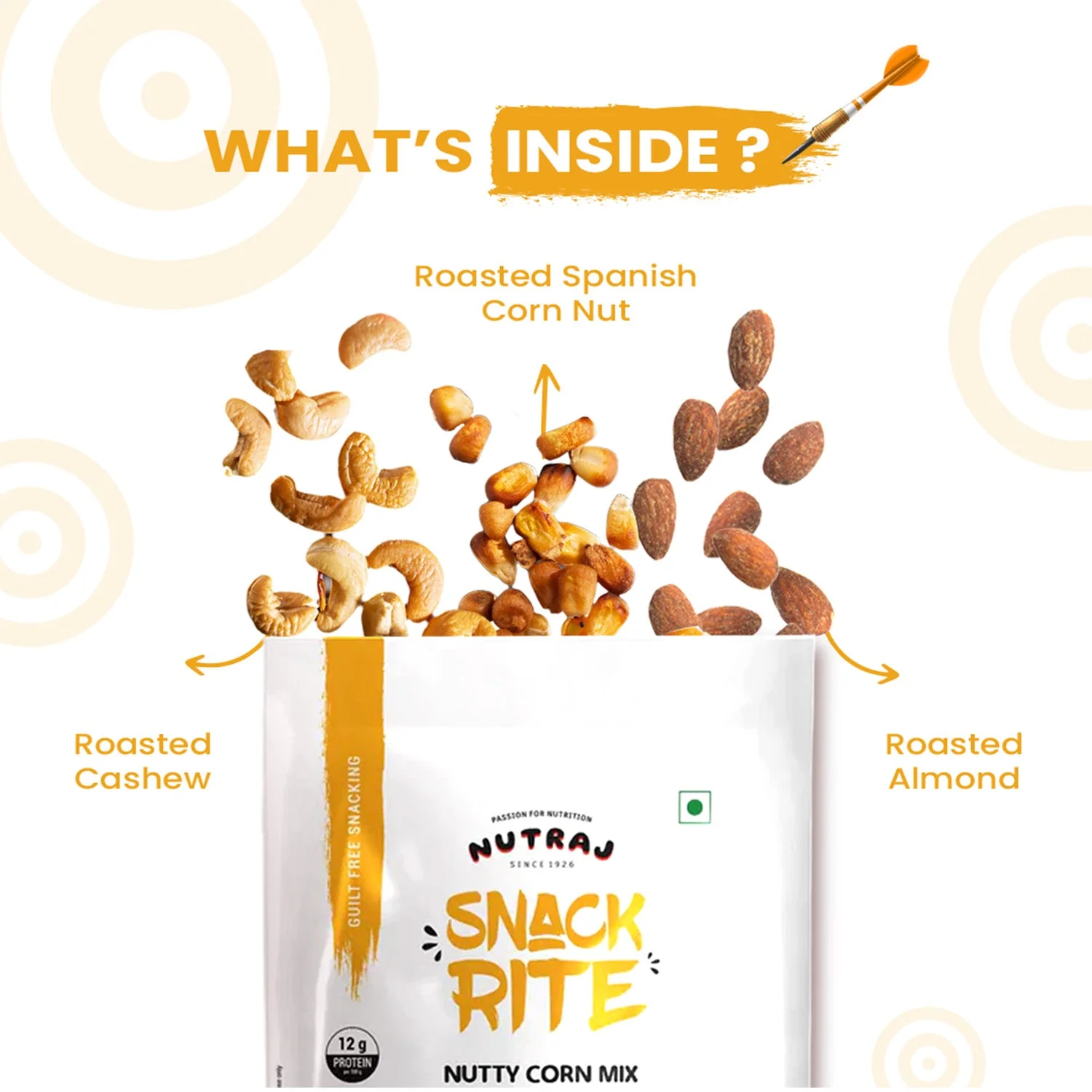Nutraj Snackrite Nutty Corn Mix 150gm - Image 6