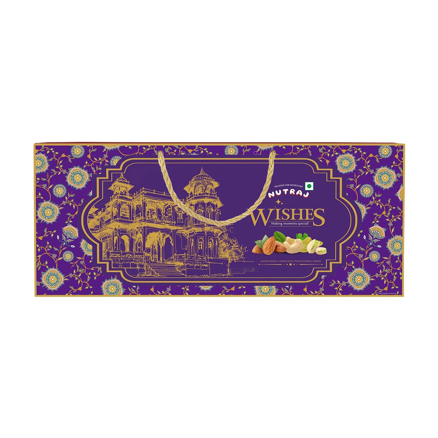 Nutraj Wishes Floral Majesty 600g Diwali Gift Box | GB-79 - Image 4
