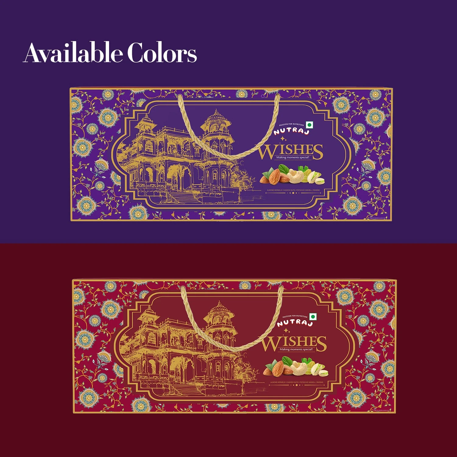 Nutraj Wishes Floral Majesty 600g Diwali Gift Box | GB-79 - Image 6