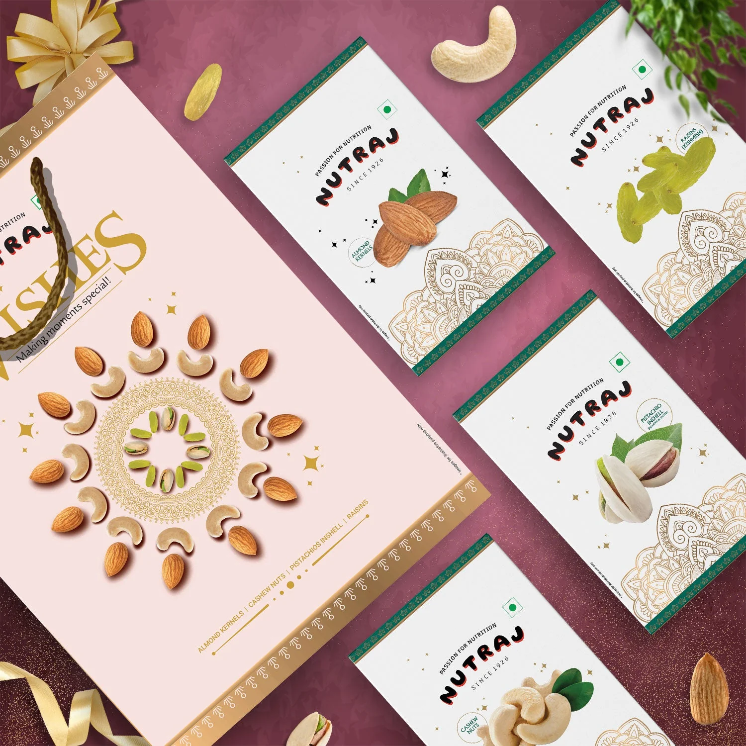Nutraj Wishes Nutty Celebration Diwali Gift Box 300g | GB - 62 - Image 2