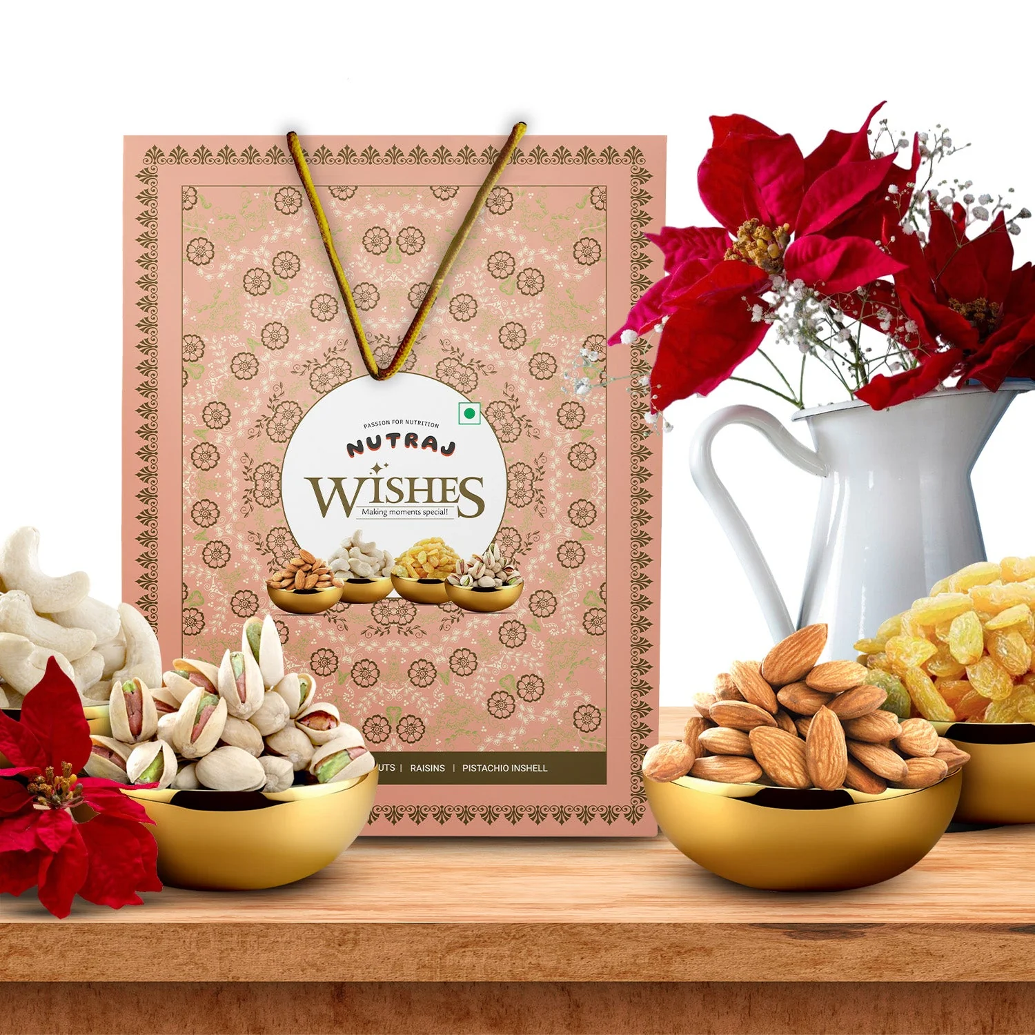 Nutraj Wishes Royal Blossom Diwali Gift Box 500g | GB-151