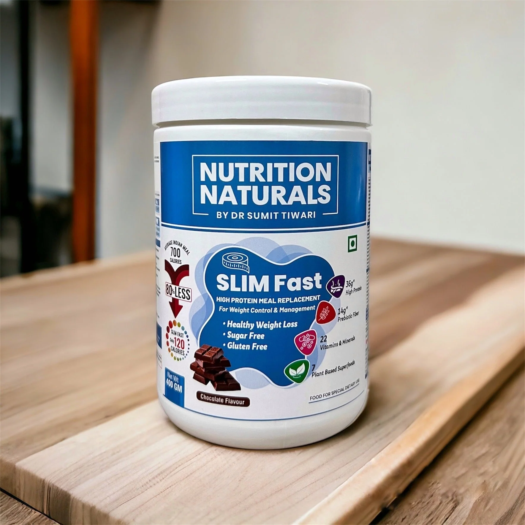 Nutrition Naturals SLIM FAST 400 gm - High Protein Meal Replacement for Weight loss and weight management