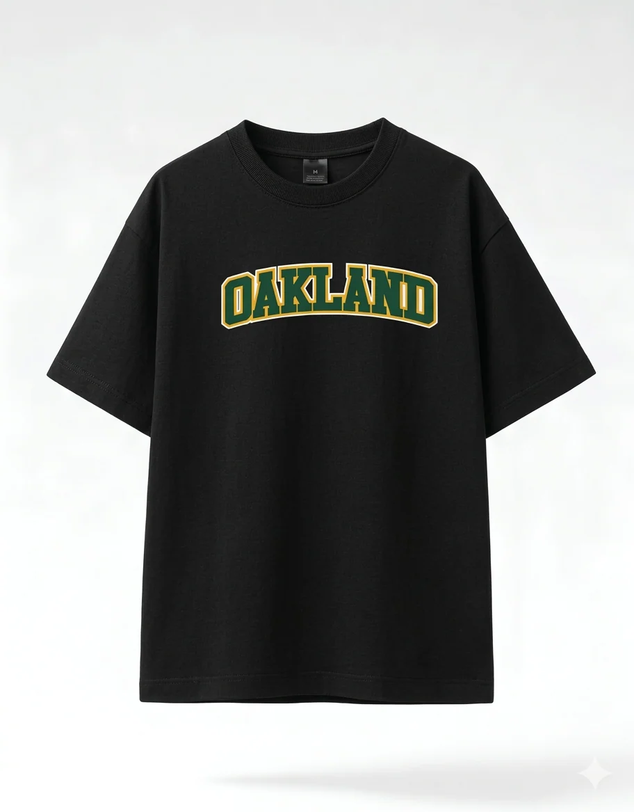Oakland Black Oversized T-shirt - Image 3