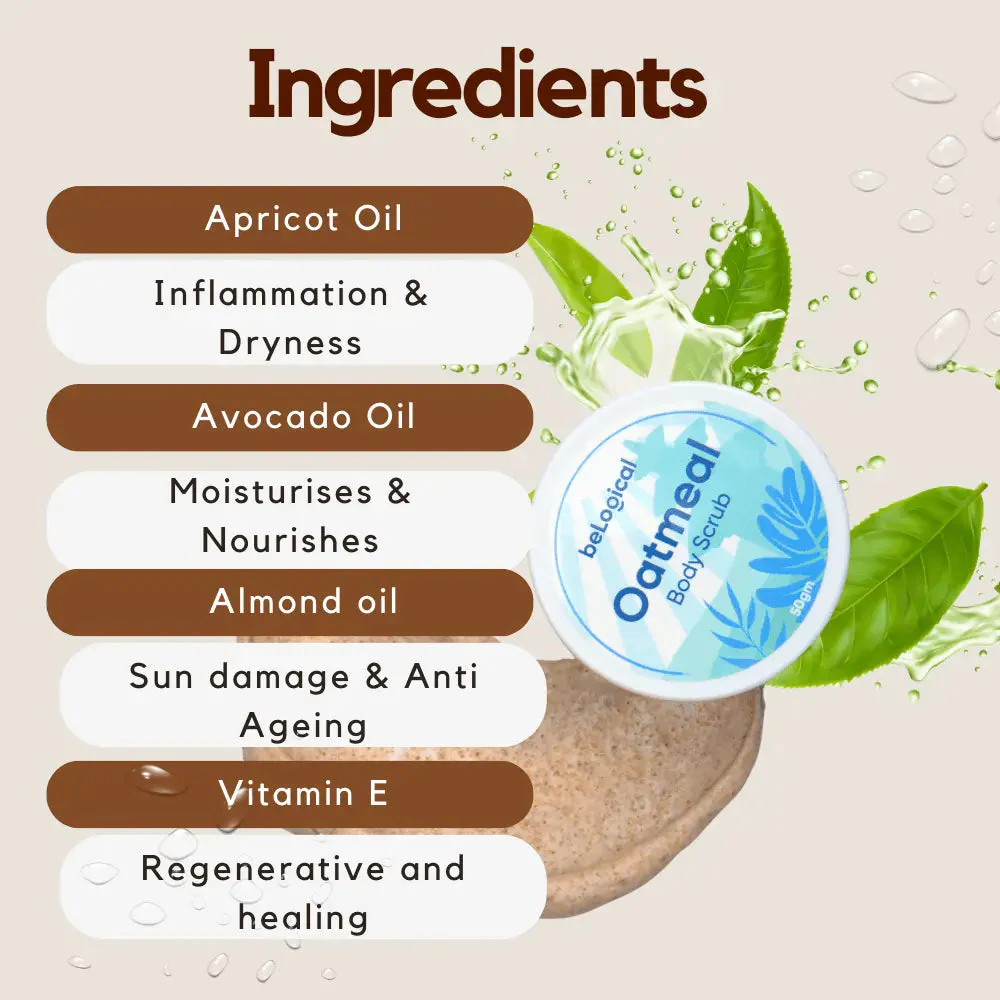 Oatmeal Body Scrub | Moisturizing | Gentle and Smooth | Sensitive Skin Exfoliator | 50g - Image 10