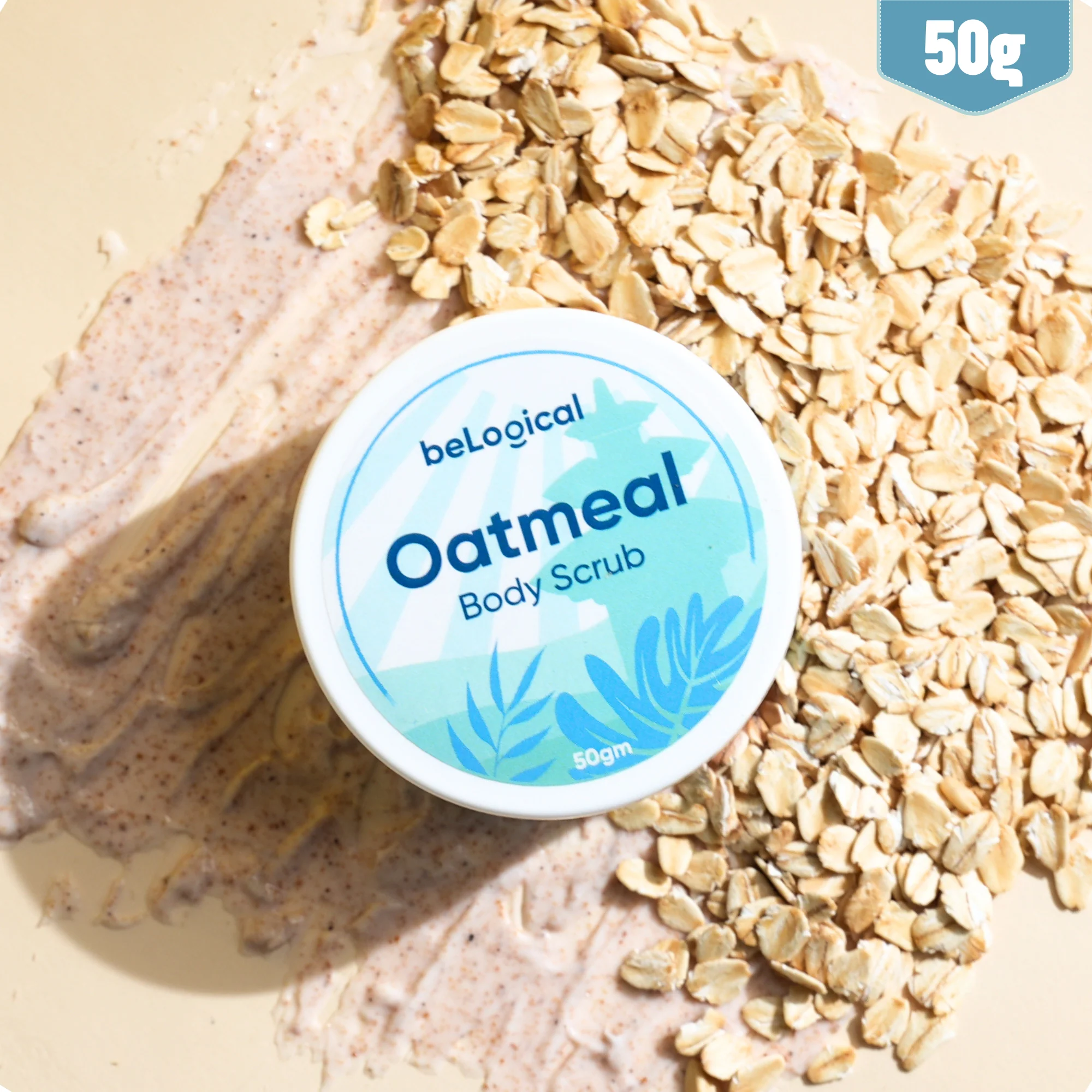 Oatmeal Body Scrub | Moisturizing | Gentle and Smooth | Sensitive Skin Exfoliator | 50g - Image 3