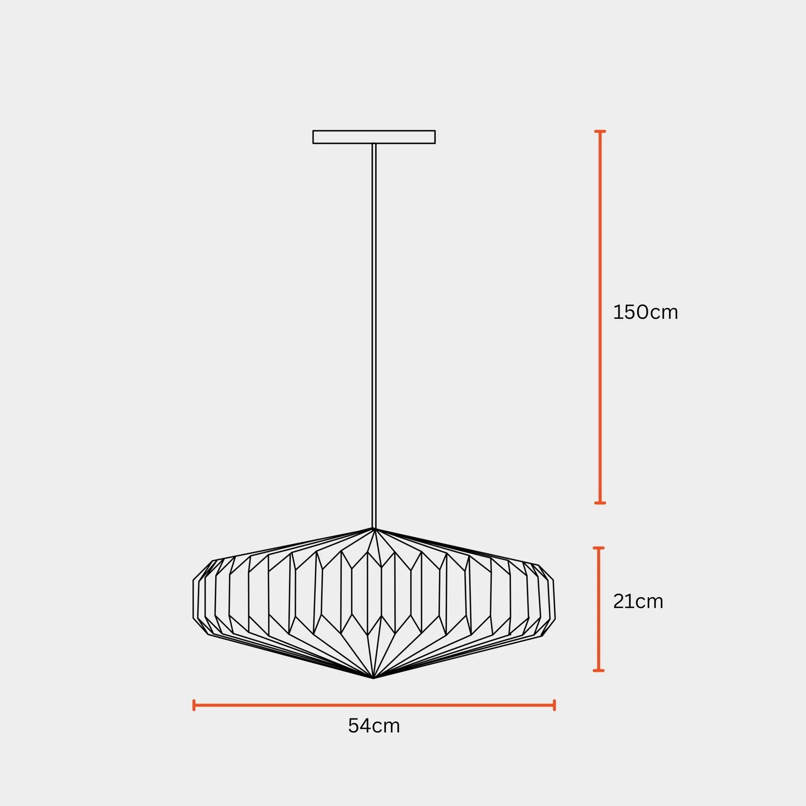 Oblong 2 - Linen Pendant Lamp - Image 11