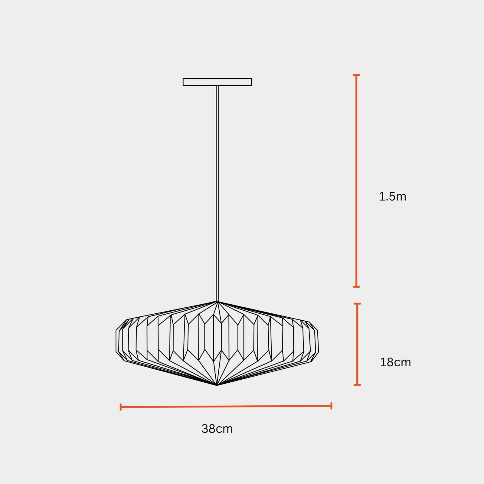 Oblong 2 - Linen Pendant Lamp - Image 14
