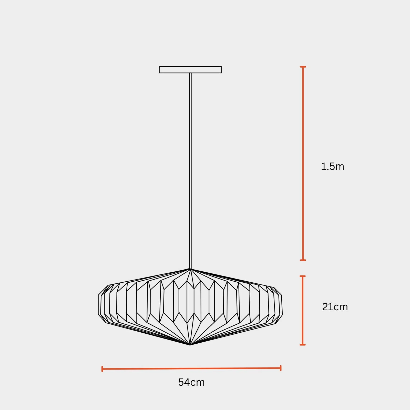 Oblong 2 - Paper Pendant Lamp - Image 14