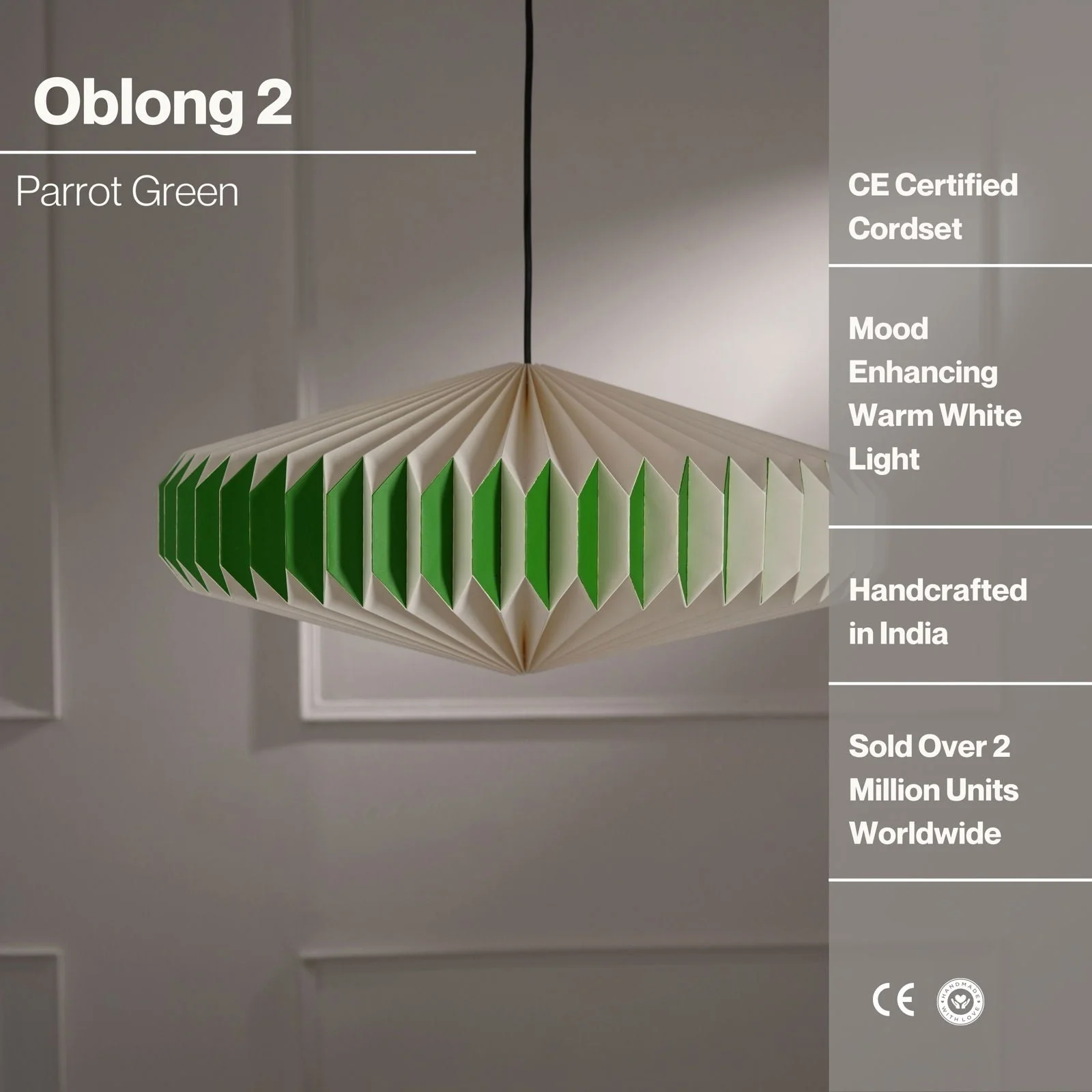 Oblong 2 - Paper Pendant Lamp - Image 15