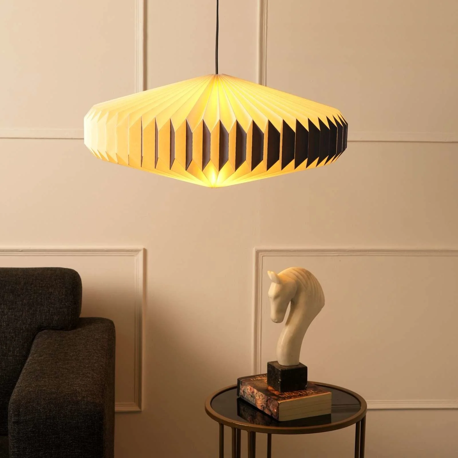Oblong 2 - Paper Pendant Lamp - Image 4