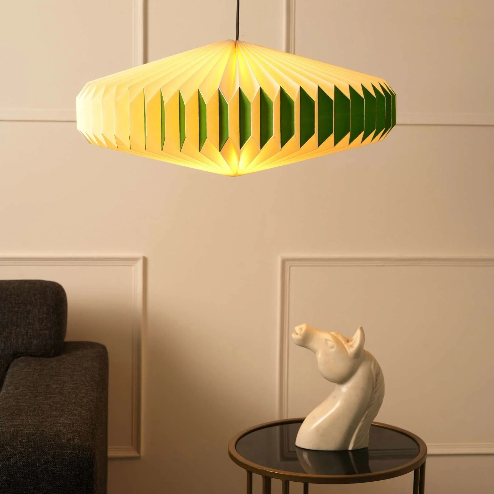 Oblong 2 - Paper Pendant Lamp - Image 8