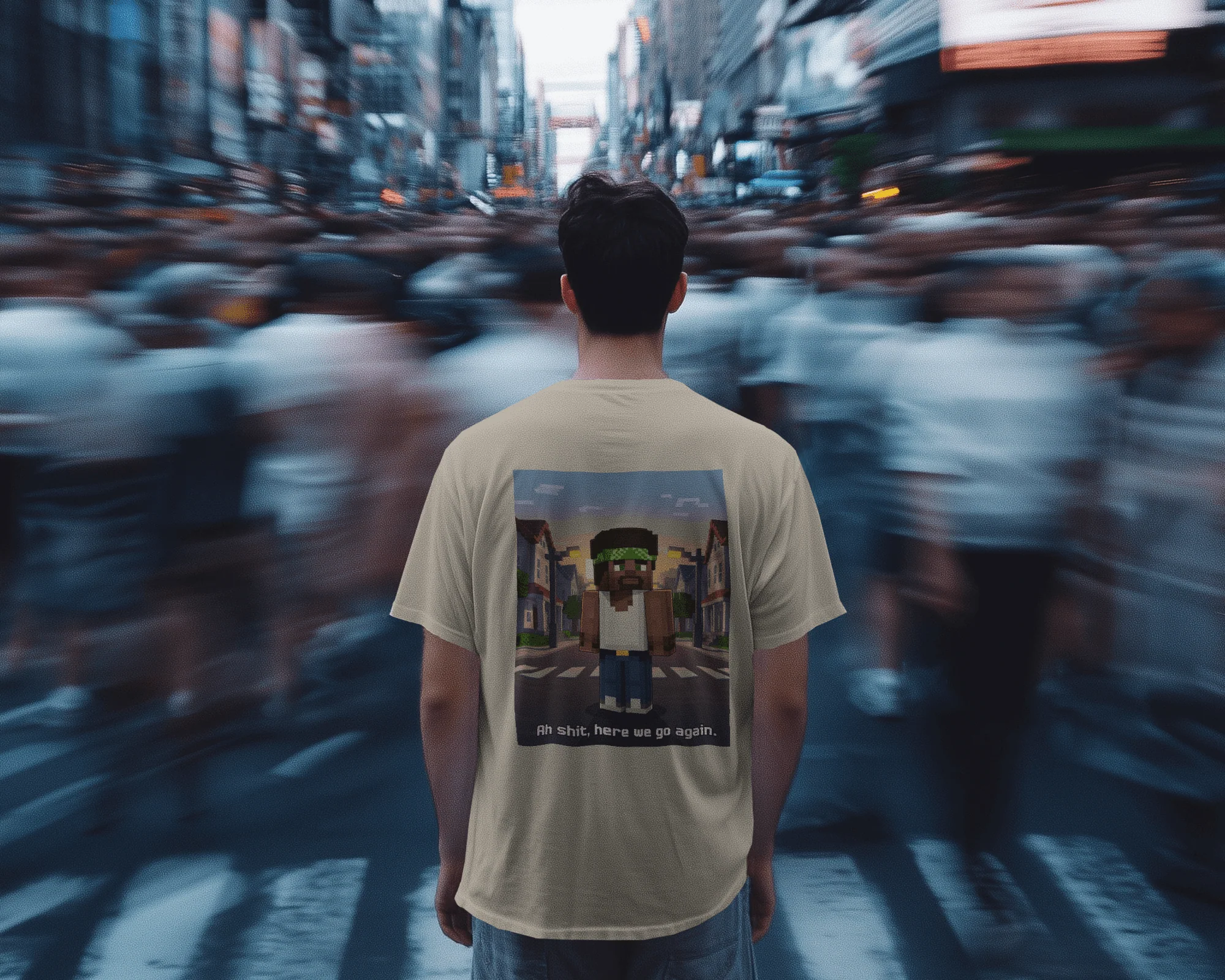 Off white Aww Shit back Graphic printed Oversized Tshirt