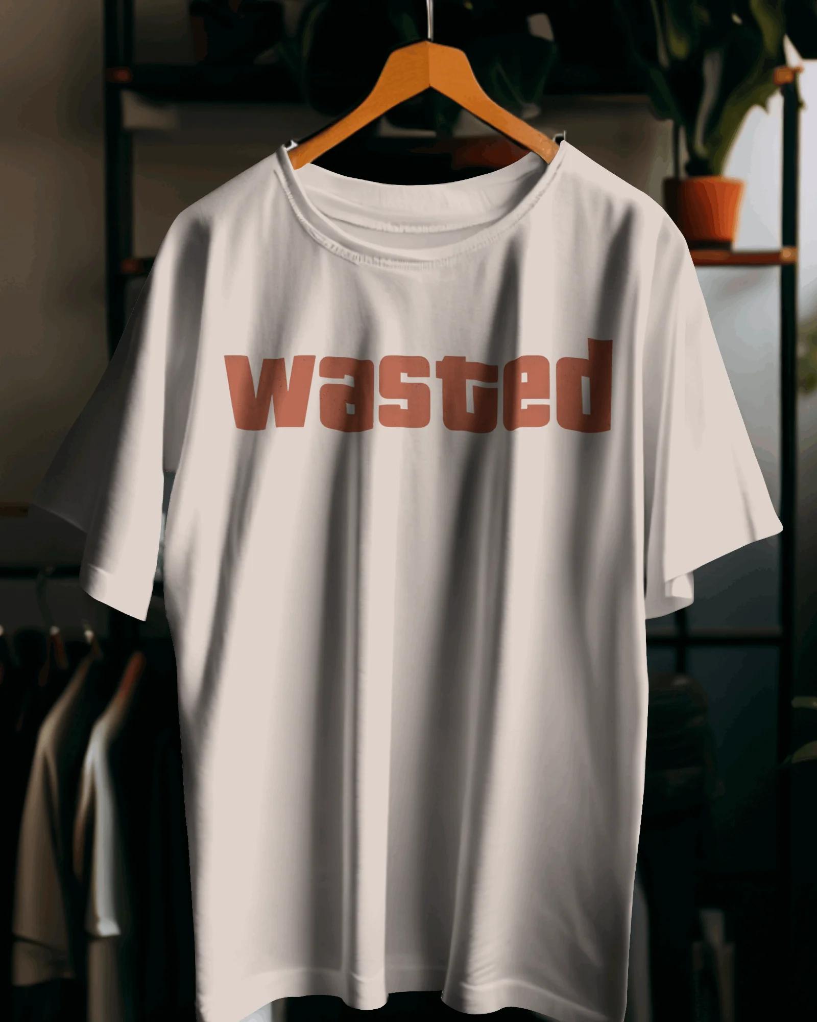 Off White Wasted Graphic printed Oversized Tshirt - Image 2