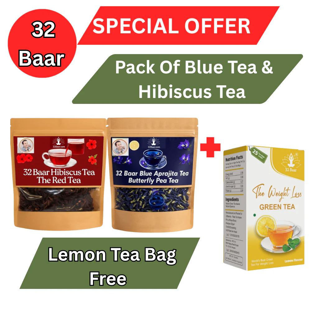 OFFER OFFER  Blue Aprajita tea & Red Hibiscus Tea with Lemon green tea bags free - Image 2