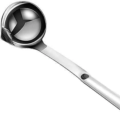 OilFree: Stainless Steel Oil Separator Spoon with Long Handle & Grease Filter for Healthy Cooking & Hot Pot