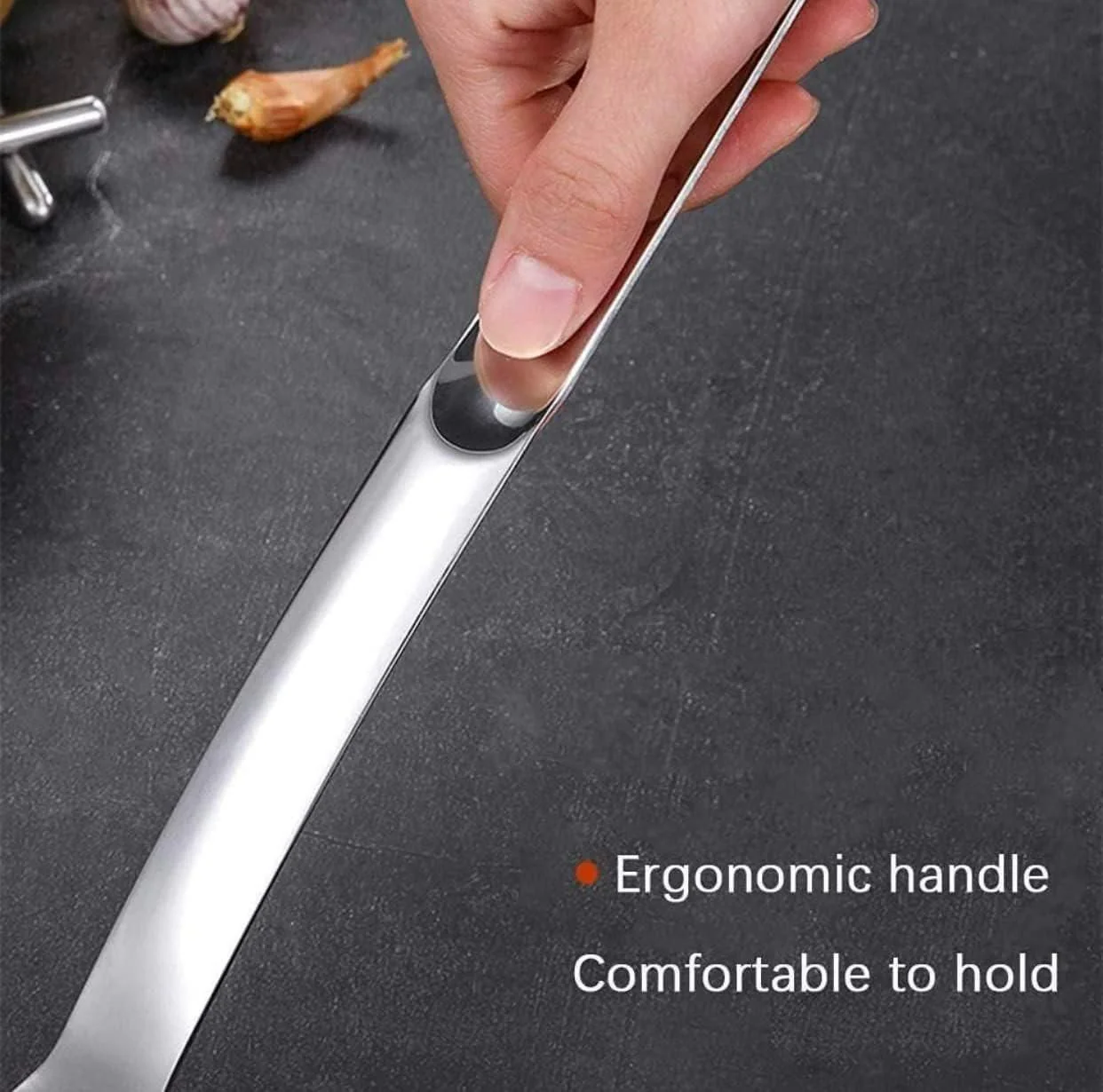 OilFree: Stainless Steel Oil Separator Spoon with Long Handle & Grease Filter for Healthy Cooking & Hot Pot - Image 4