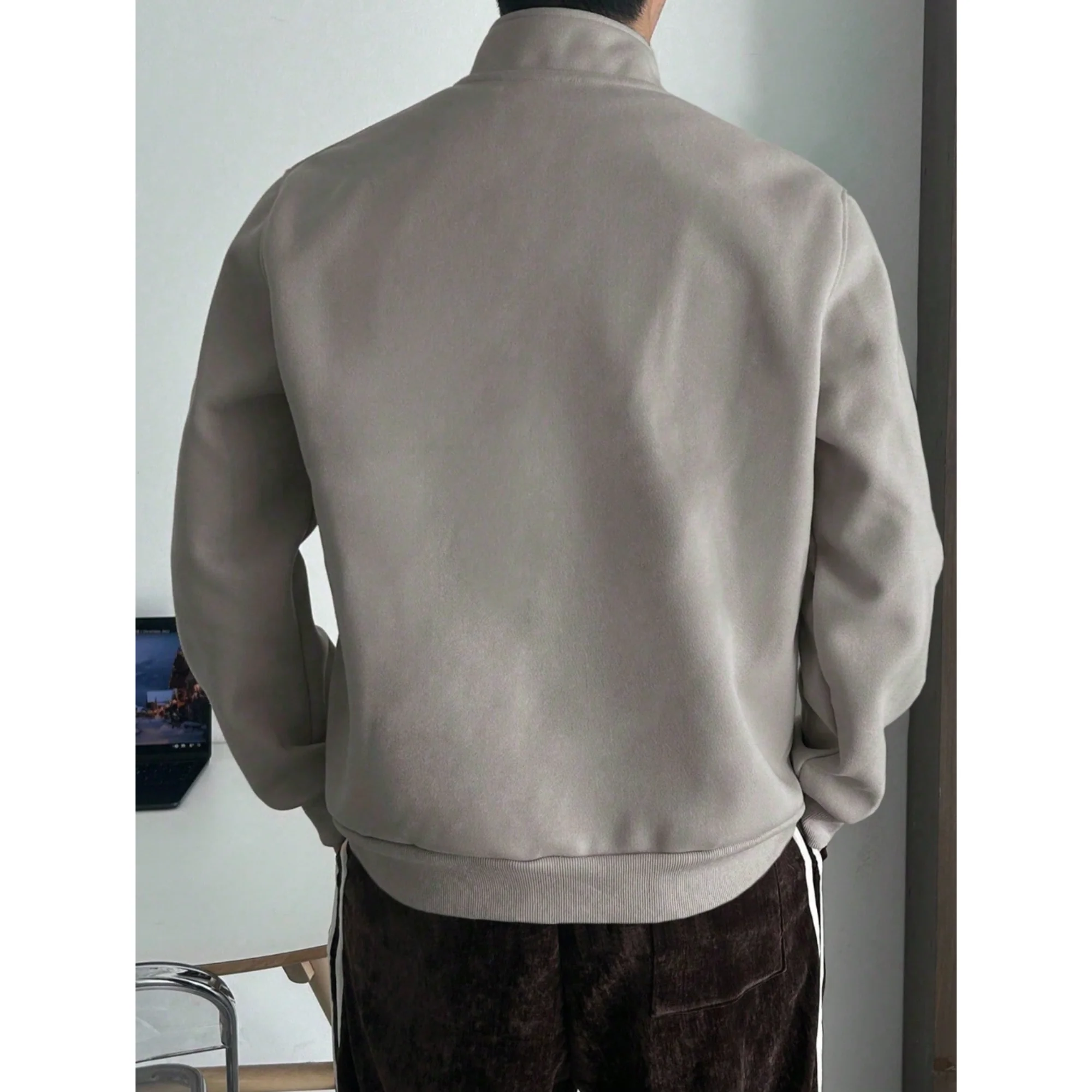 Old Money Stand Up Collar Sweatshirt Zip-Up | Timeless Essential - Image 10