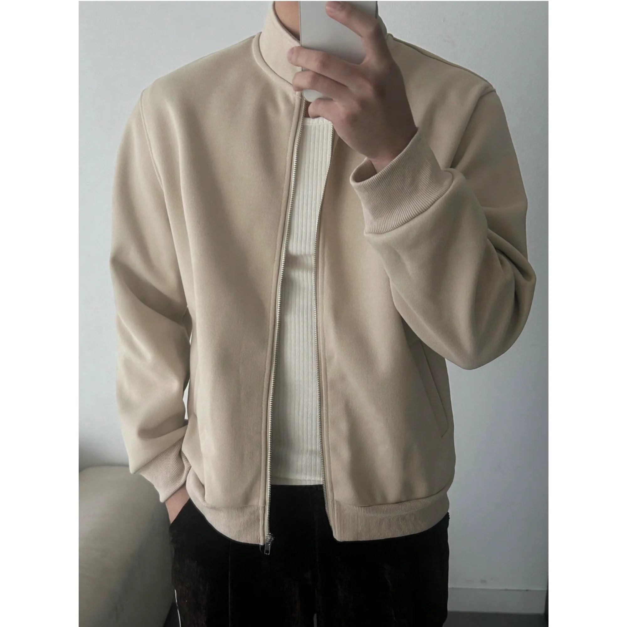 Old Money Stand Up Collar Sweatshirt Zip-Up | Timeless Essential - Image 18