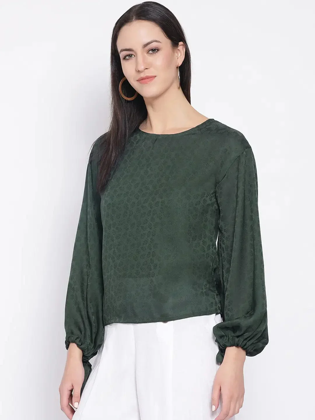 Olive Plush Women’S Top - Image 3