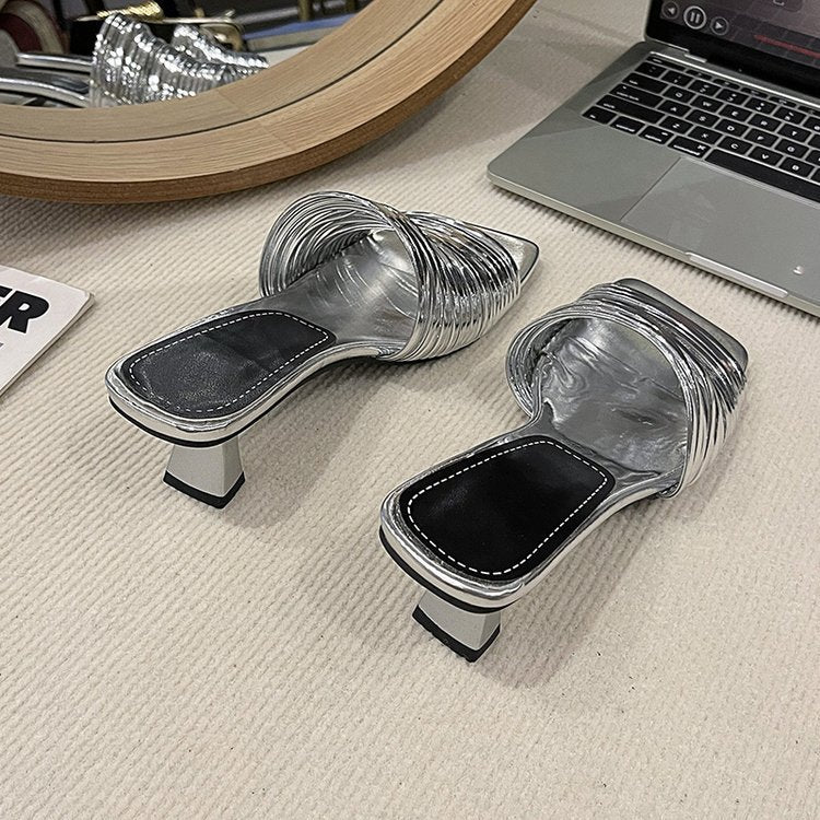 Olive Strappy Sandals - Image 12