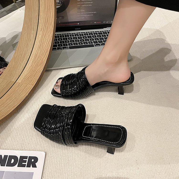 Olive Strappy Sandals - Image 4