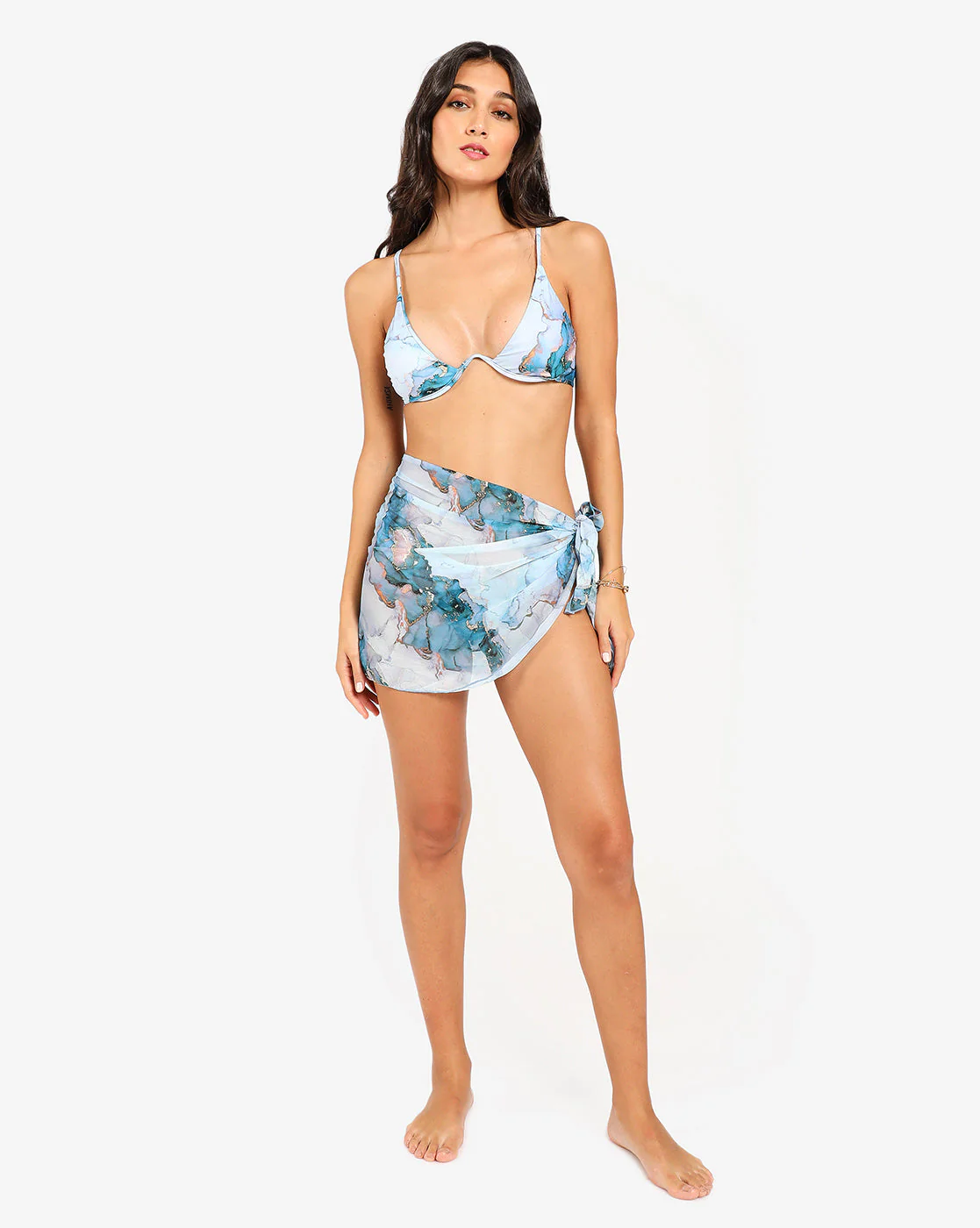 Ombre Blue 3 Piece Bikini Set - Image 5
