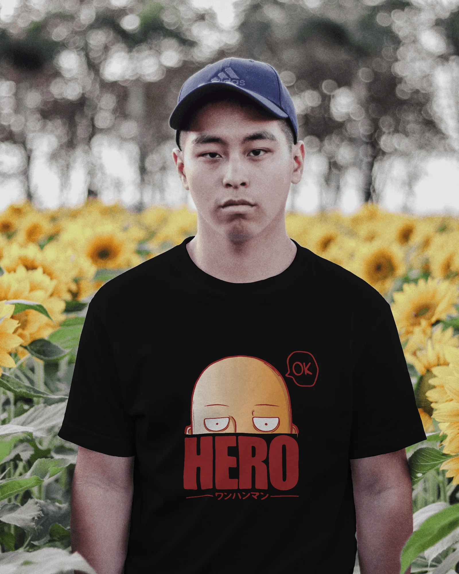 One Punch Man “OK Hero” Graphic T-Shirt – Black - Image 3