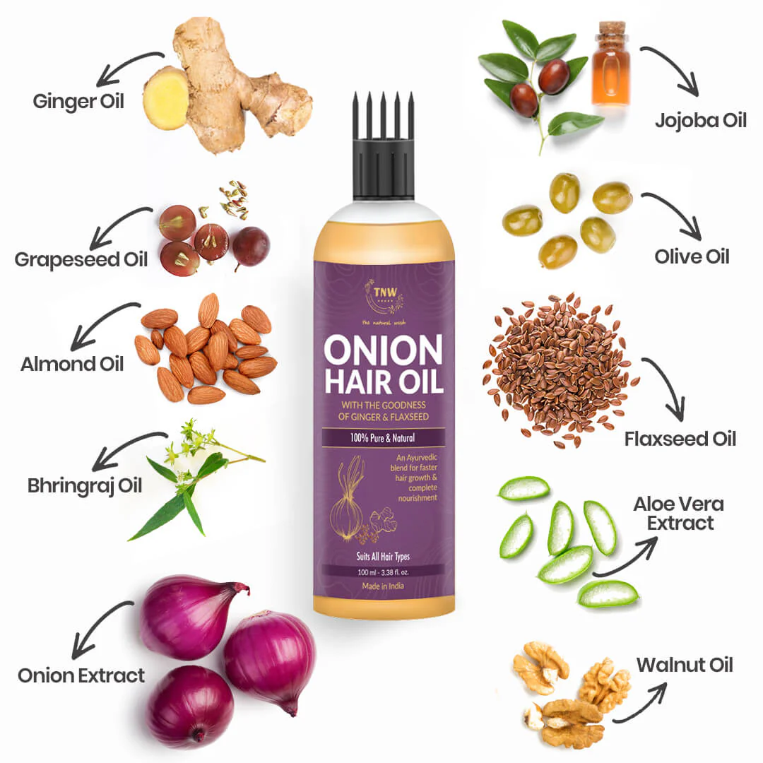 Onion Hair Oil No Mineral Oil & Silicones. - Image 2