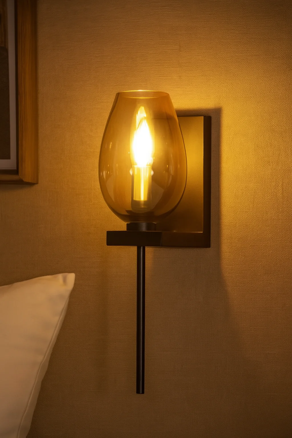 Opera Amber Glass Wall Light - Image 4