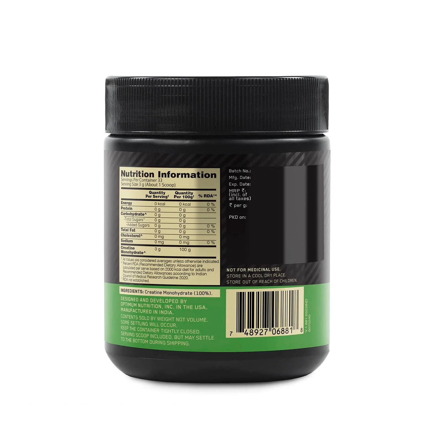 Optimum Nutrition (ON) Micronized Creatine Powder - 100 Gram - Image 7