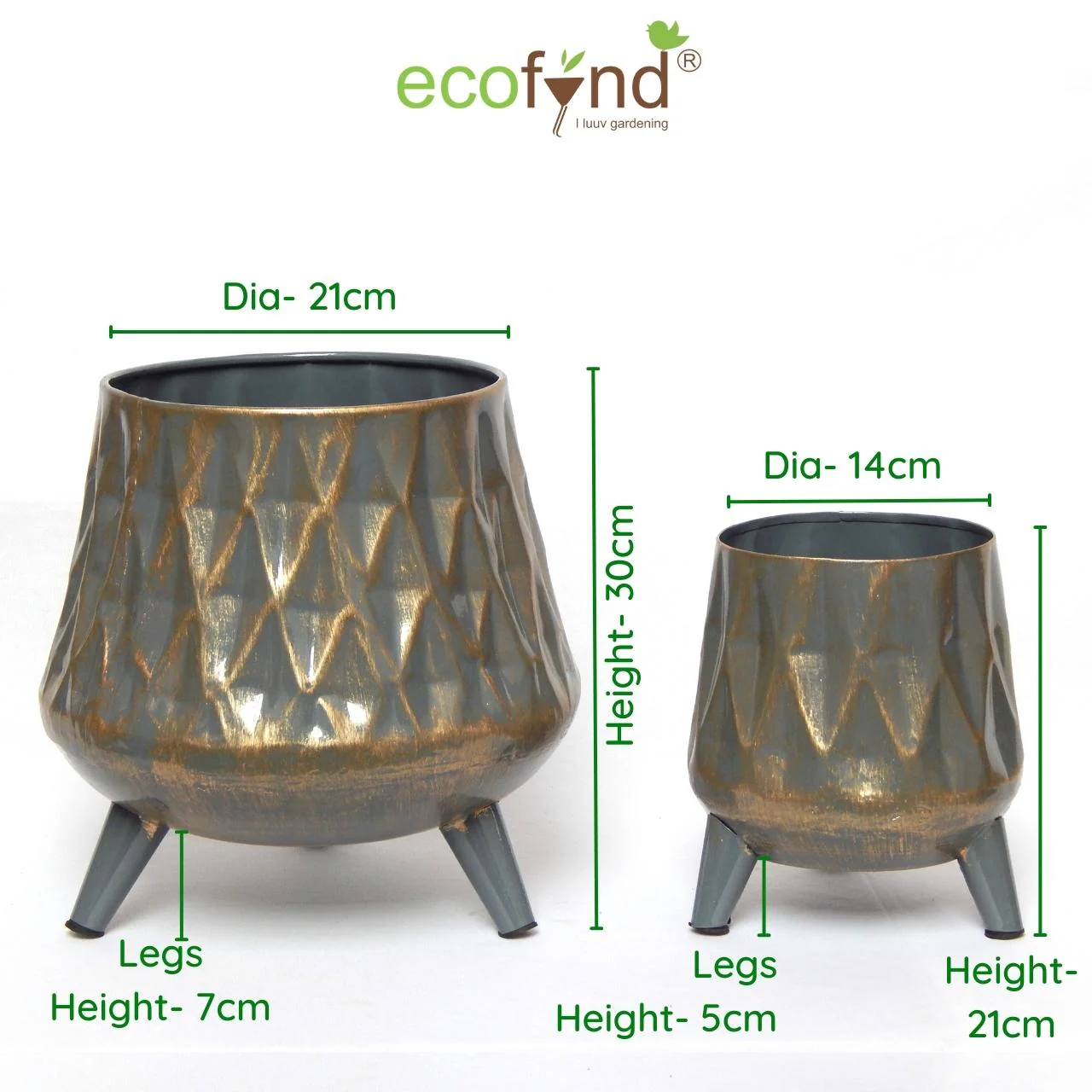 Oracle Grey Iron Planter Stand Set – Indoor & Outdoor Décor - Image 3