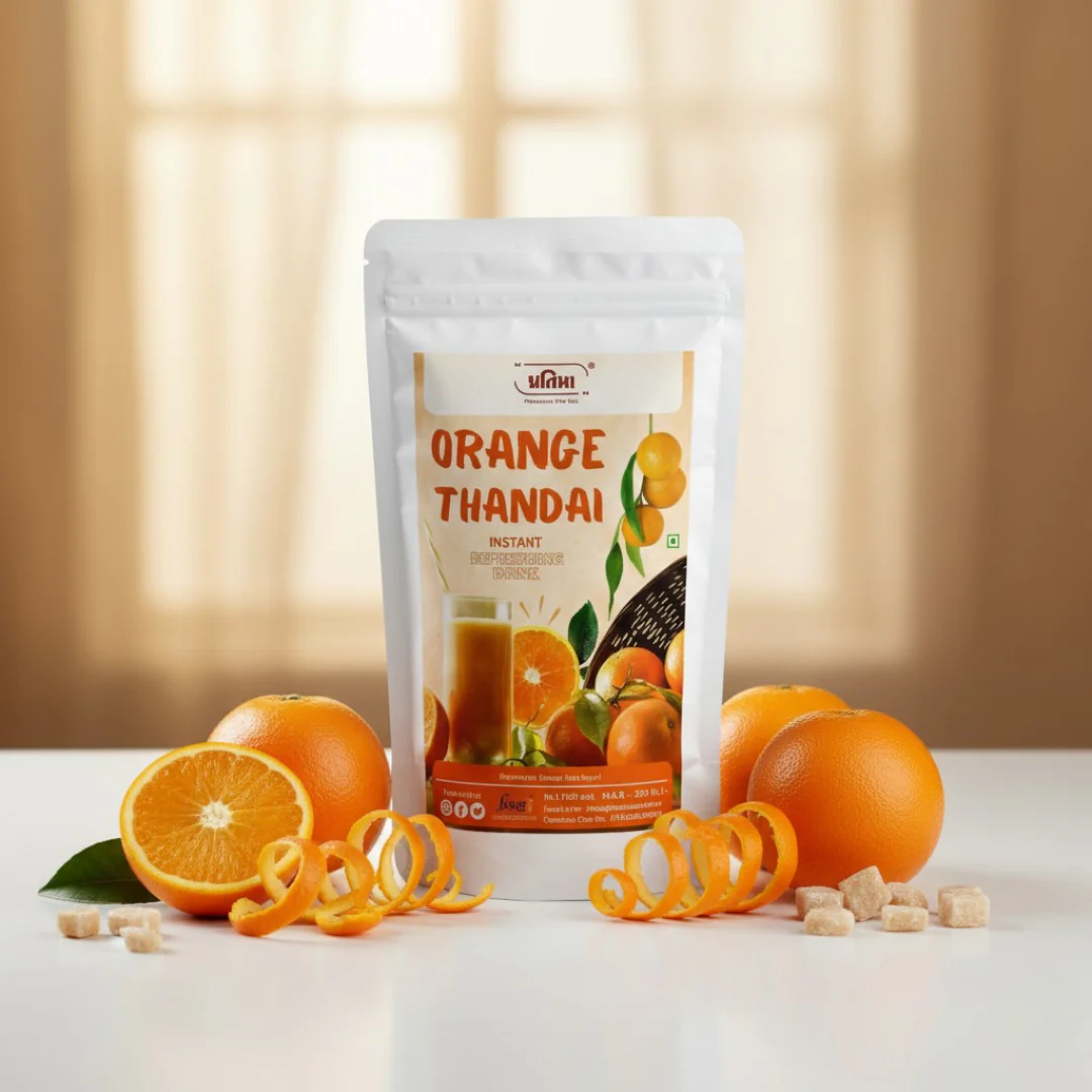 Orange Thandai – Tangy Citrus Drink Mix (150gm) - Image 3