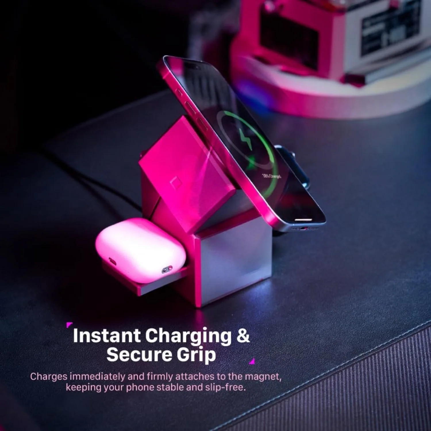 Orbix: 3-in-1 Qi2 Futuristic Magnetic Wireless Charging Station with 15W Fast Charging, MagSafe-Compatible Dock for iPhone, Apple Watch & AirPods - Image 7