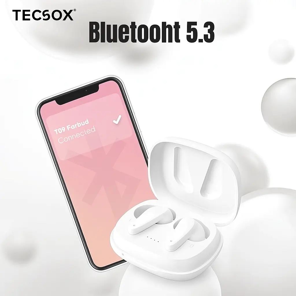 TecSox Pulse Bluetooth Earbuds (20 Hour Battery Life) - Image 5