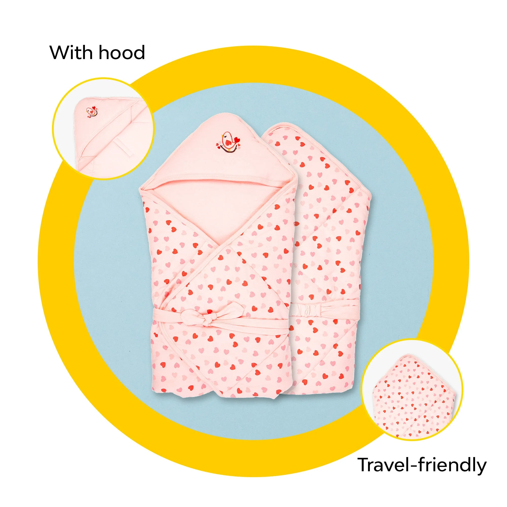 Organic 100% Cotton Hooded Wrap - Image 11