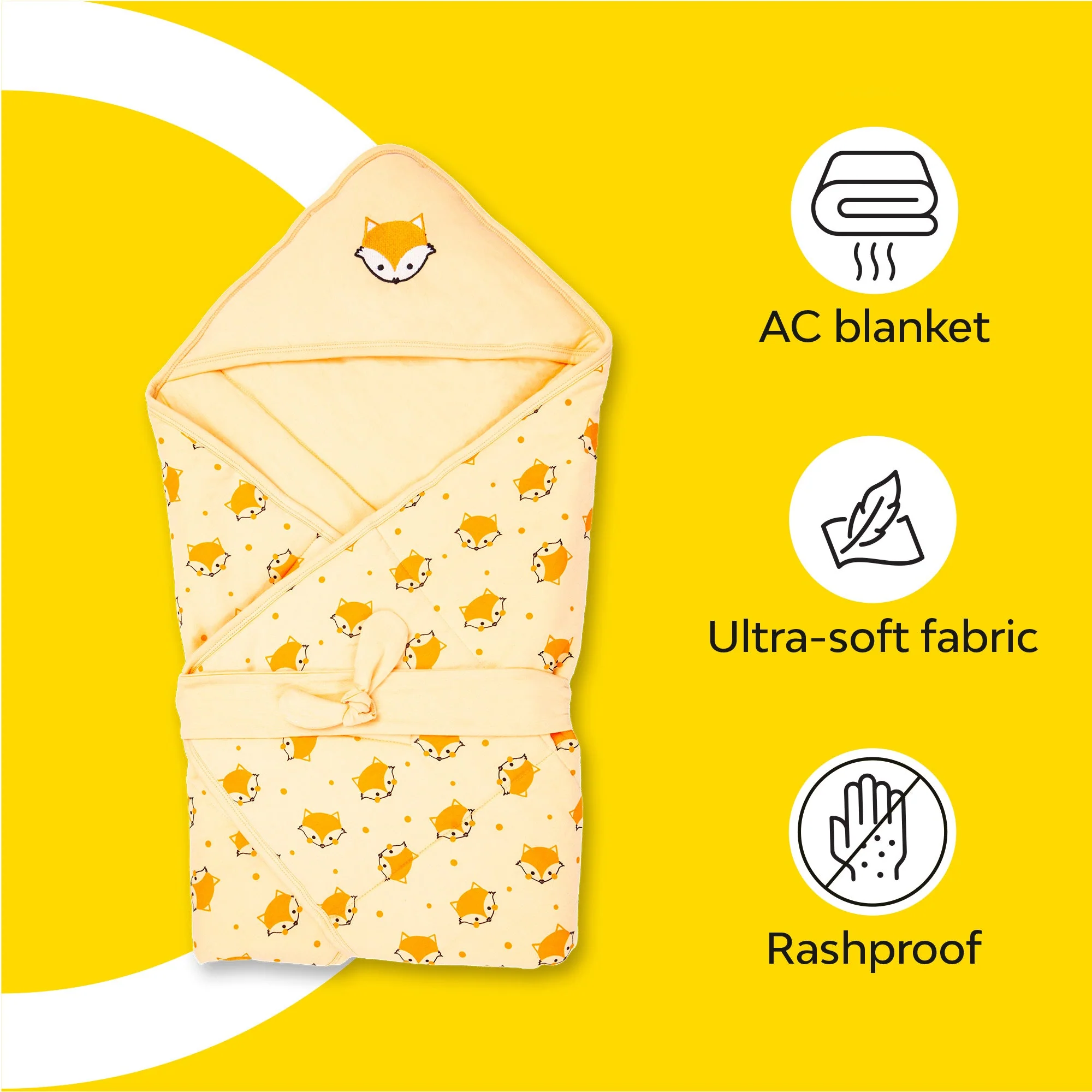 Organic 100% Cotton Hooded Wrap - Image 3