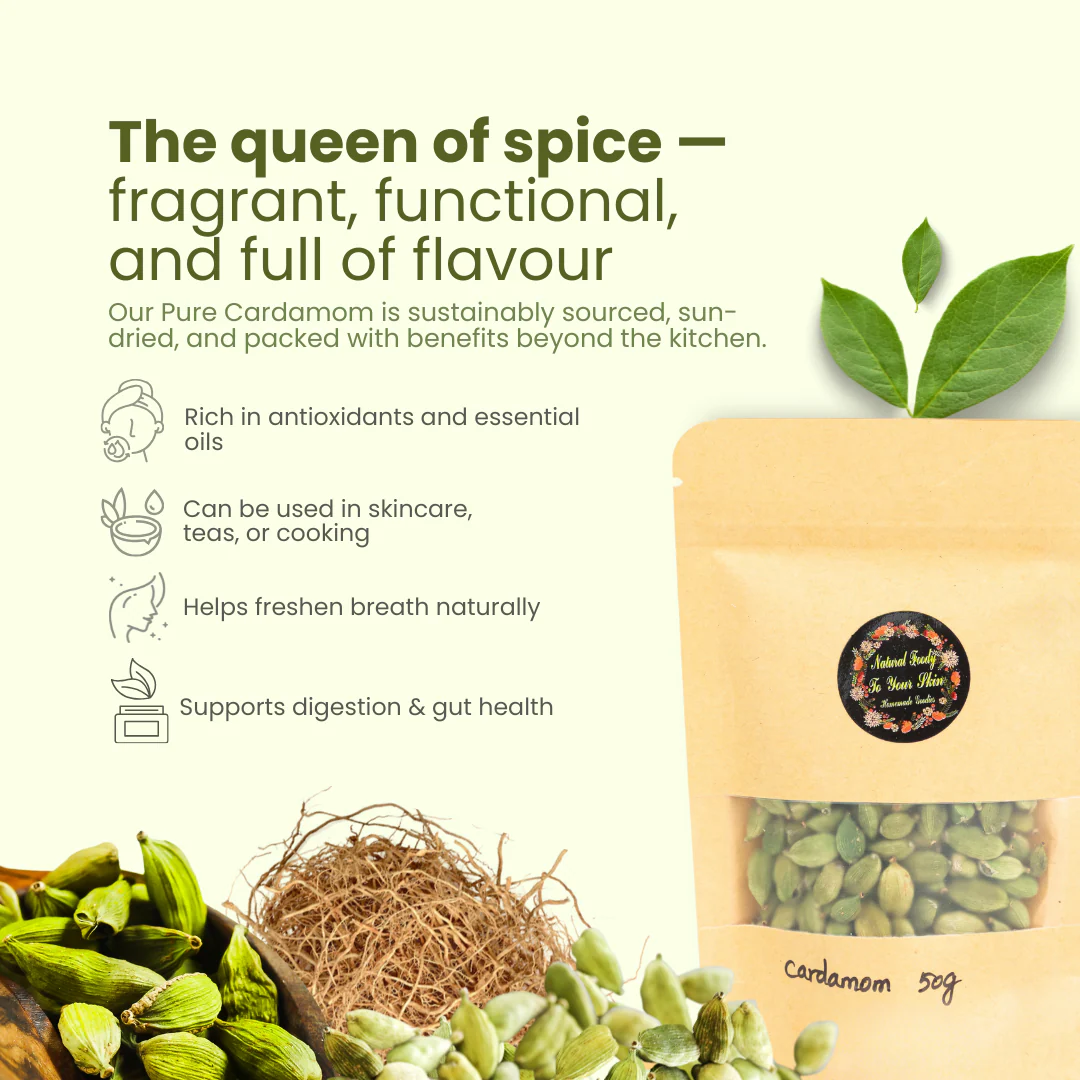 Organic Cardamom (Elaichi) | 8mm+ Premium 50g - Image 3