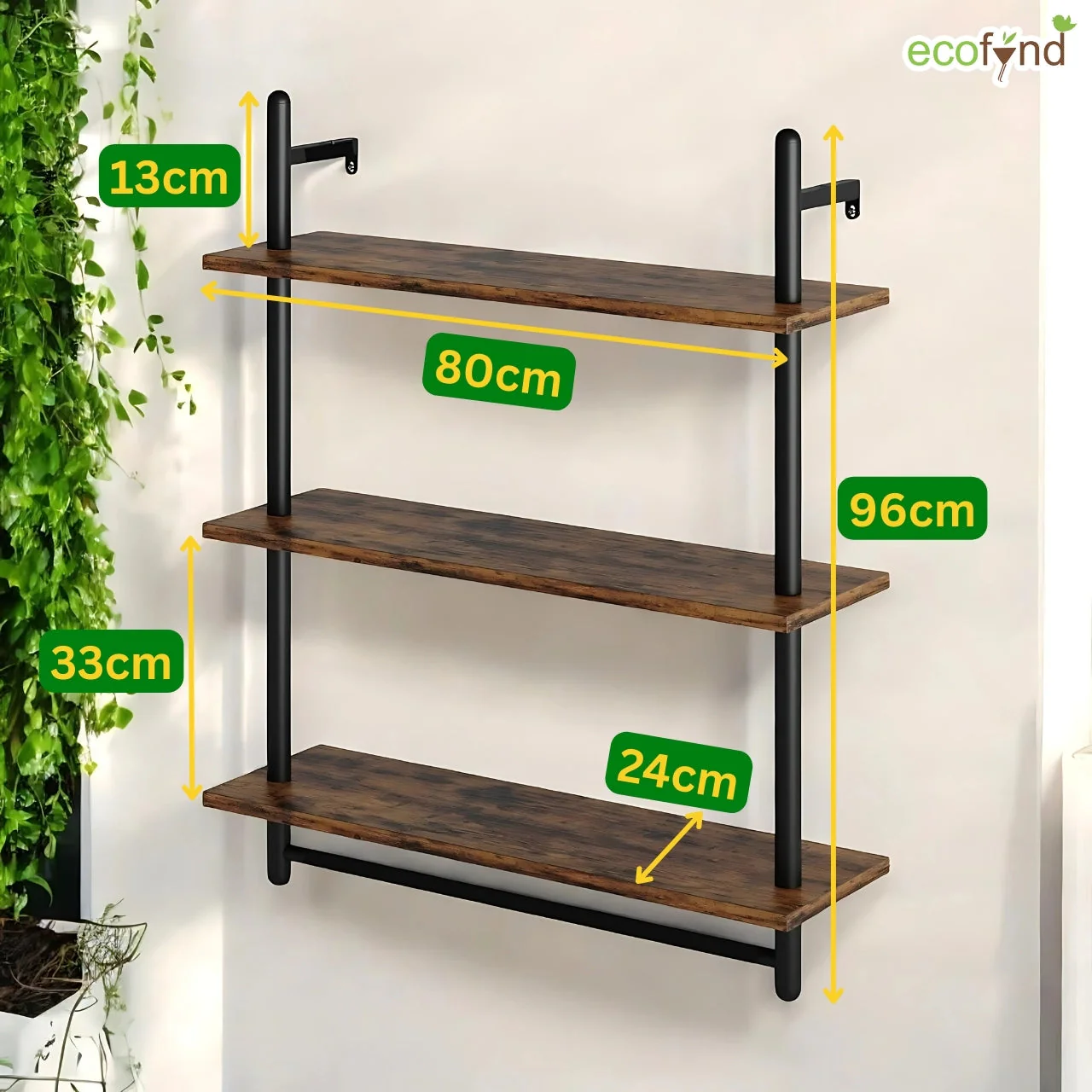 Otis 3-Tier Plant Stand – Stylish Wooden Shelf for Balcony & Indoors - Image 2