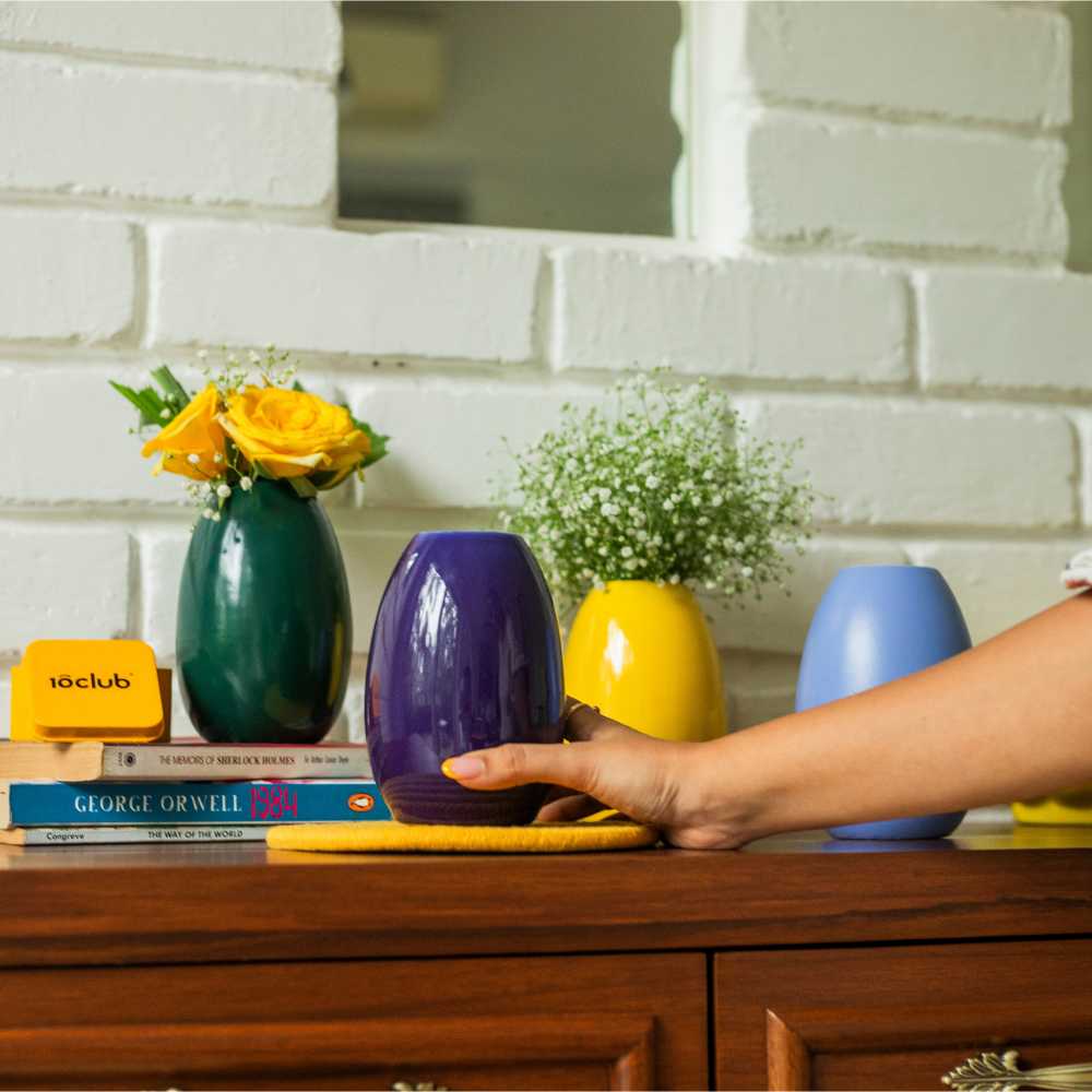 Oval Ceramic Table Vase - Image 15