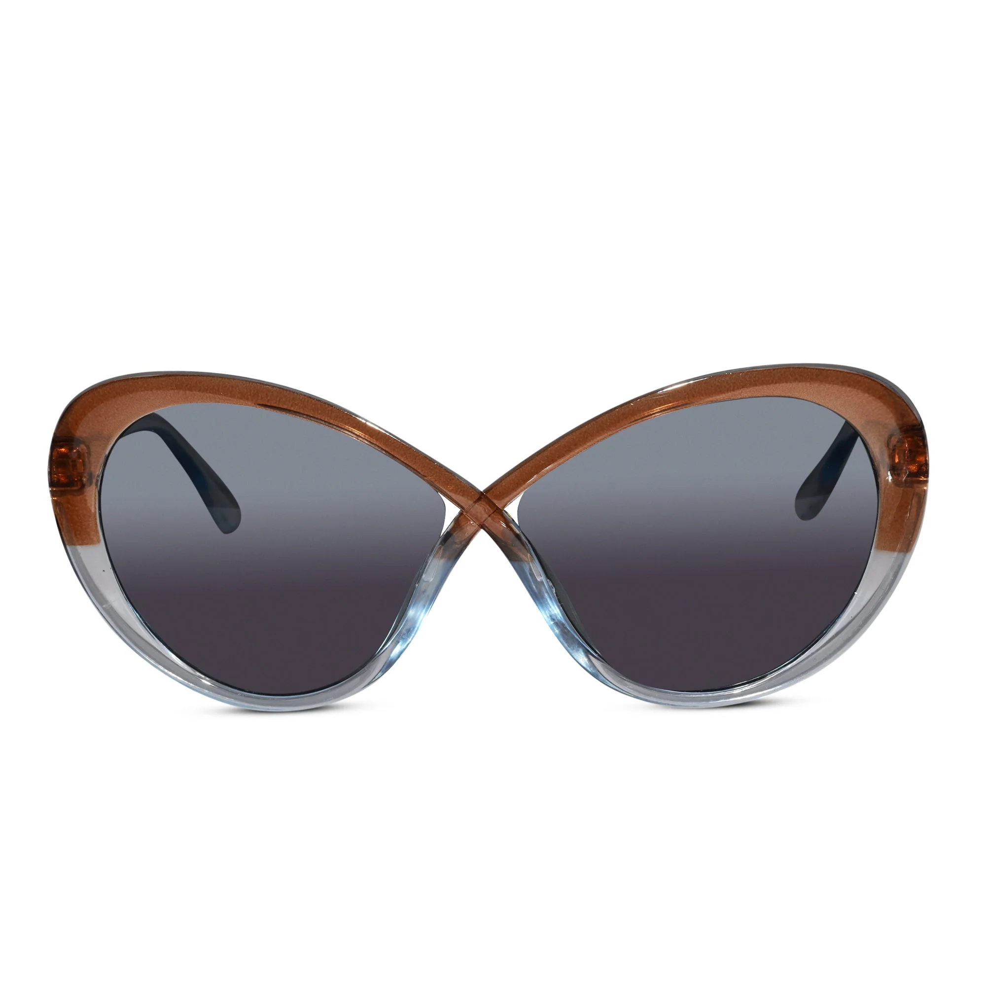 Oversize Dual Tone Cat eye Sunglasses For Women - Image 2