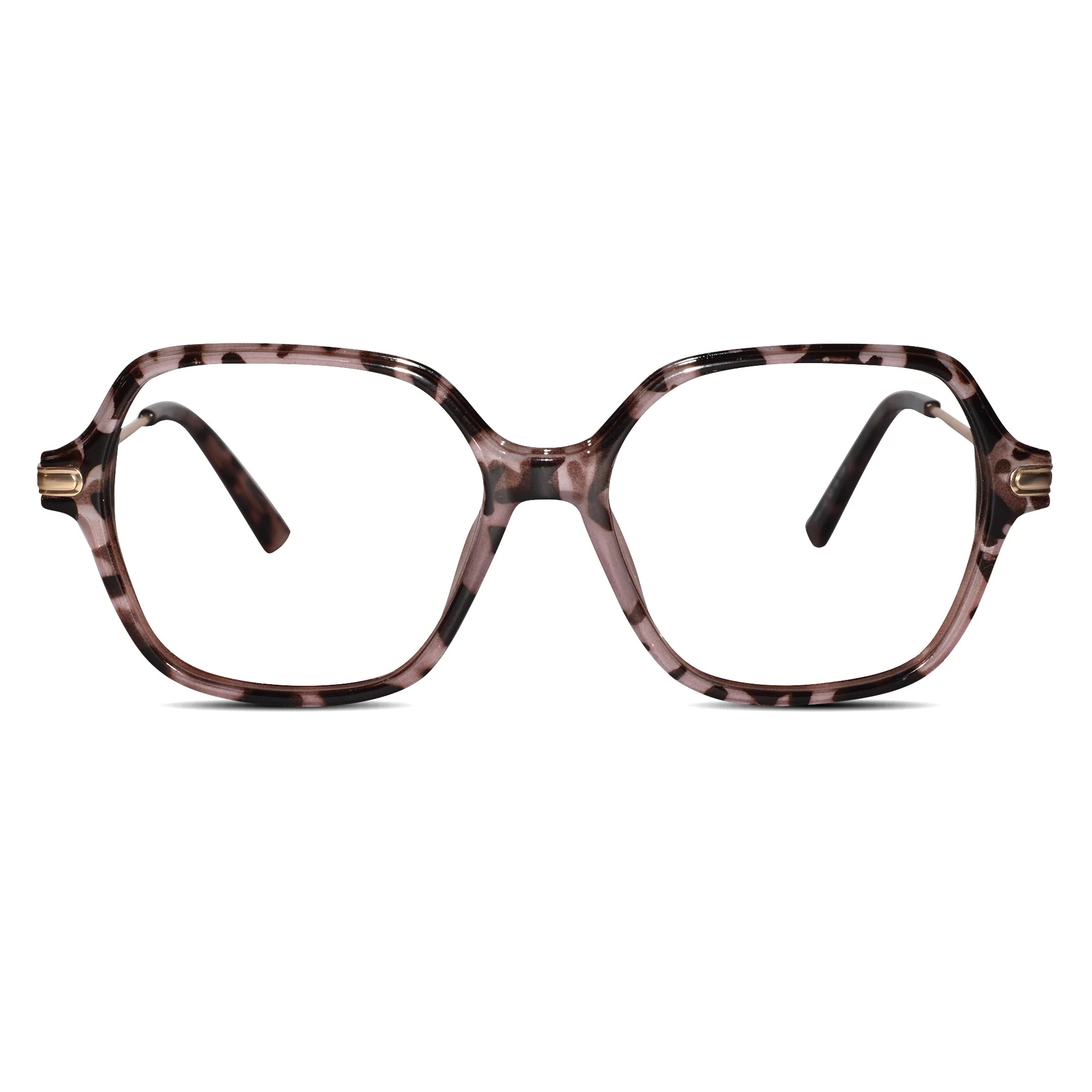 Oversize Square Animal Print Eyeglasses For Women - Image 2