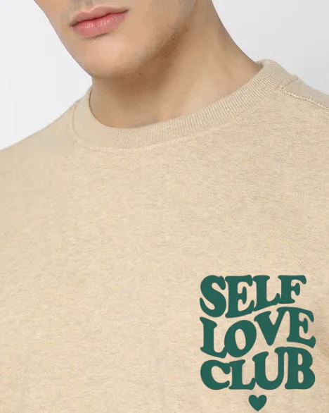 Oversized Crew Neck Sweatshirt: Self Love - Image 4