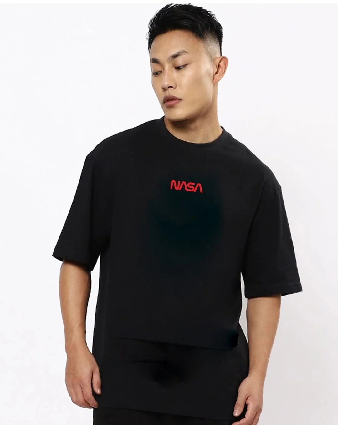 Oversized T shirt Down shoulder tshirts - MoonNasa - Image 3